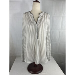 Simply Styled By Sears Women’s Buttoned Blouse. Polka Dot Design. Large